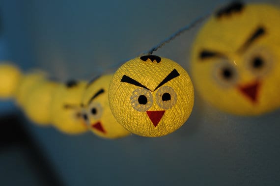 angry bird string lights