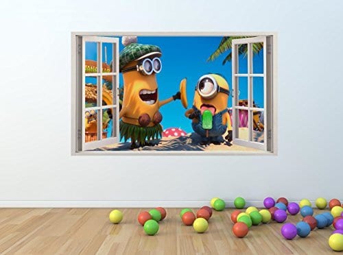 Minons banana window wall sticker