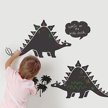 chalkboard dinosaur wall stickers