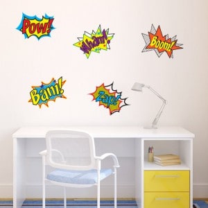 Comic strip wall stickers