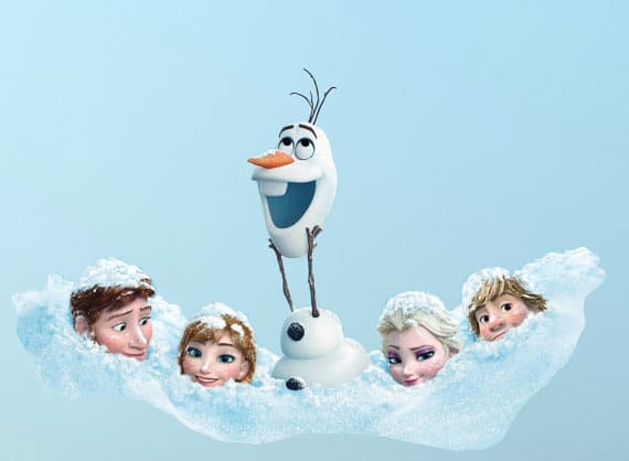 olaf and friends frozen wall sticker