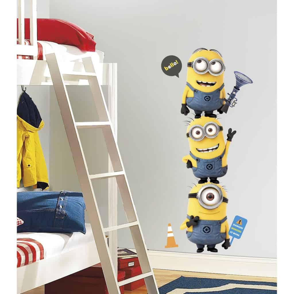 minions wall sticker tower