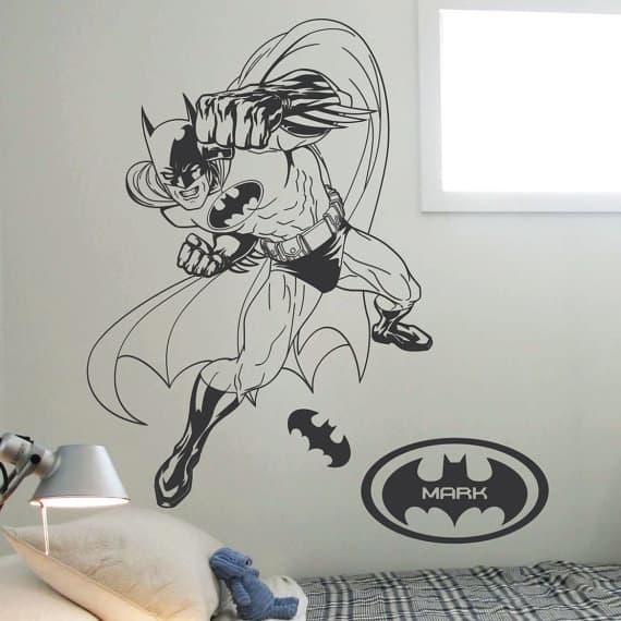 batman name wall sticker