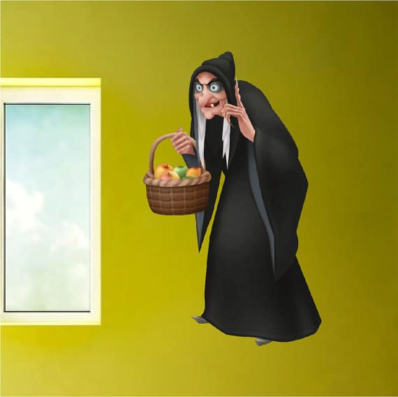 snow white witch wall sticker