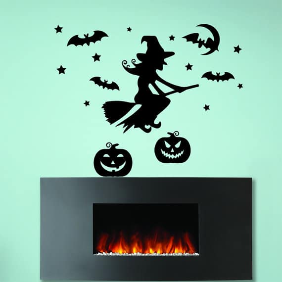 witch broom decal