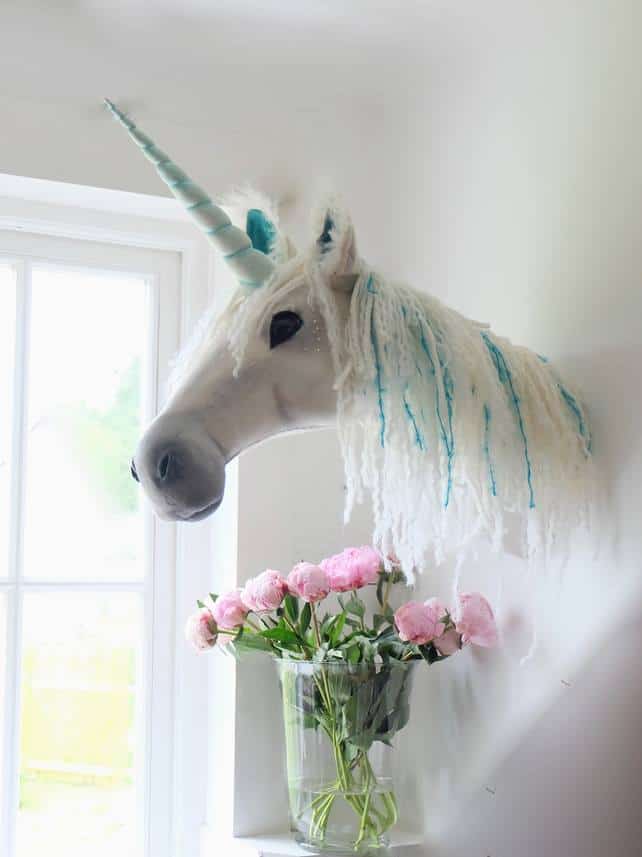 Fauxidermy Unicorn Head For Unicorn Themed Bedroom!