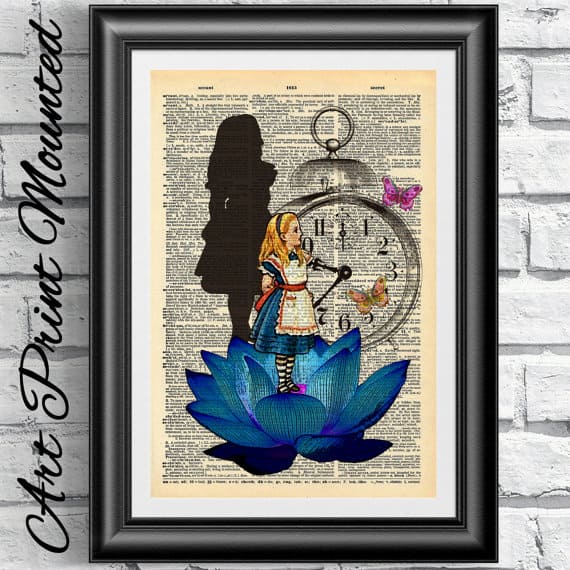 alice in wonderland clock