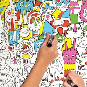 colouring in wall paper