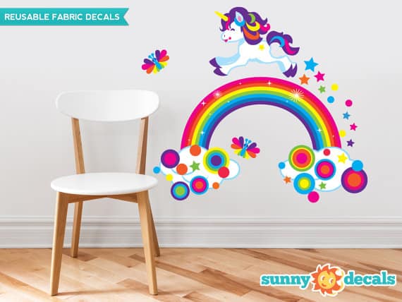 unicorn rainbow wall sticker