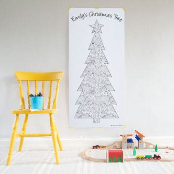 Colour in Christmas Tree Poster