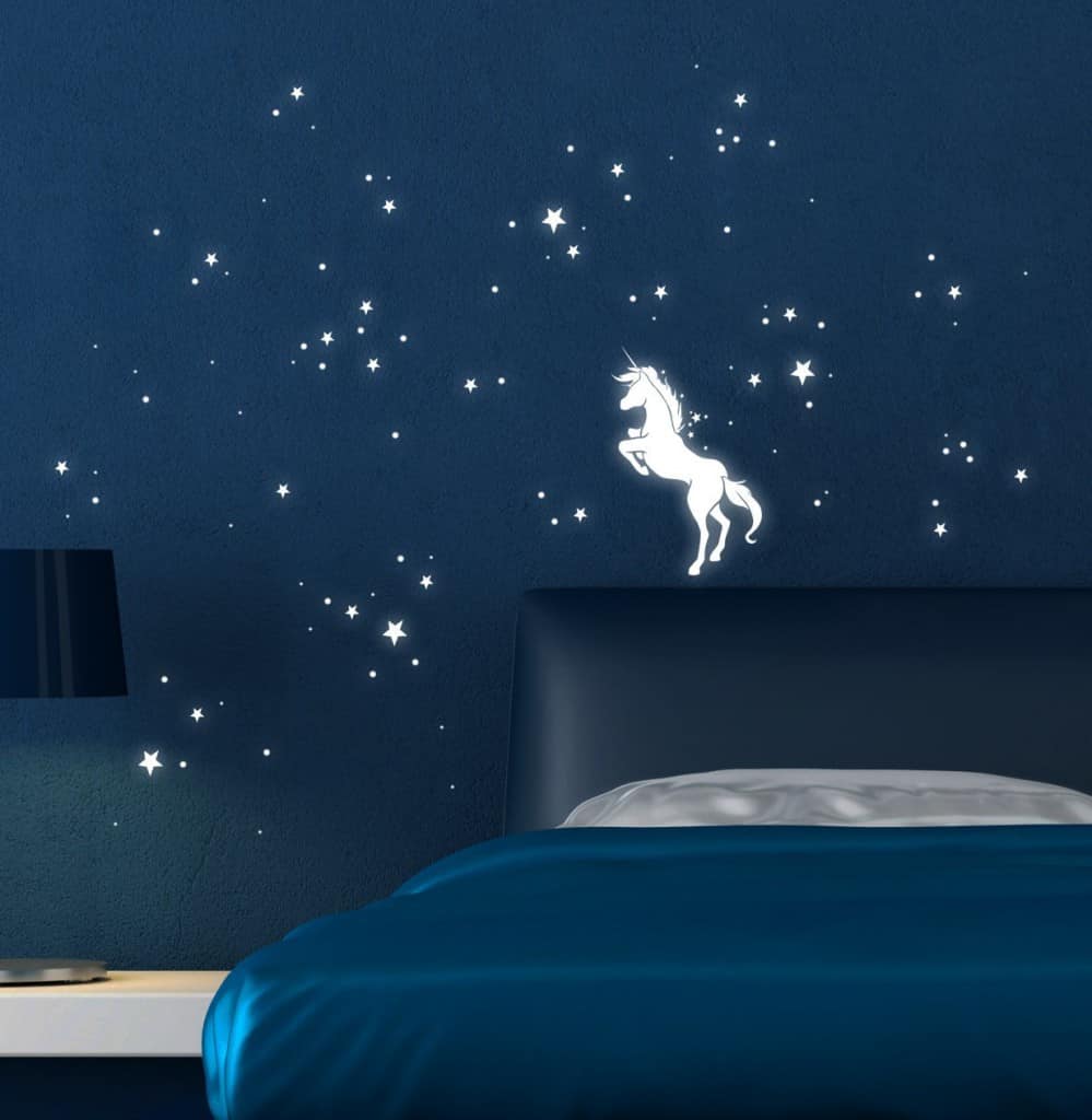 Unicorn with luminous stars