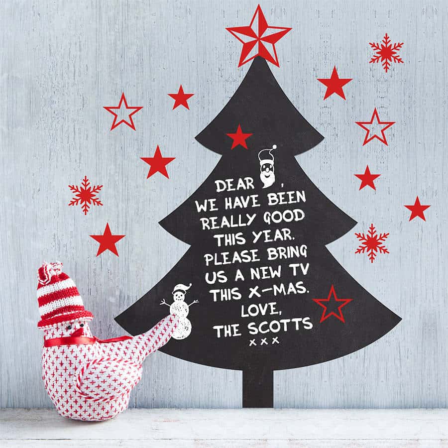 chalkboard christmas wall sticker