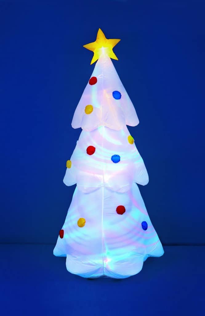 inflatable white christmas tree