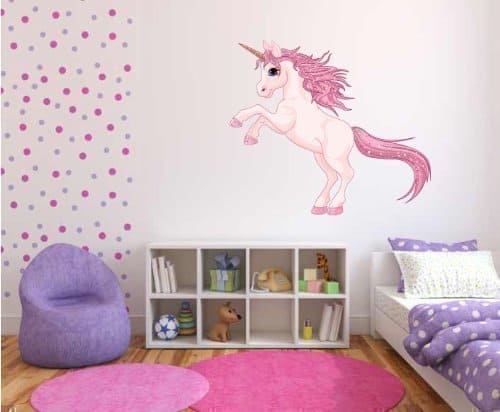 pink unicorn wall sticker