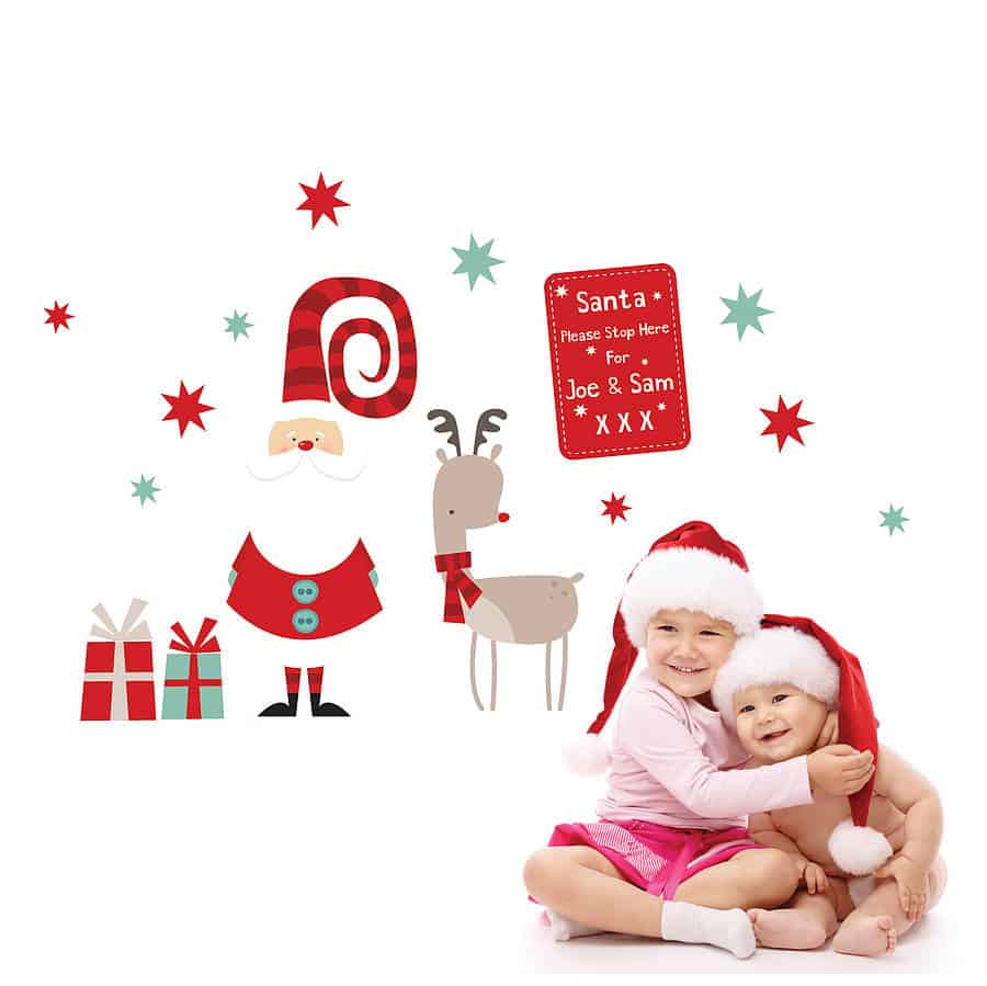 santa christmas wall sticker