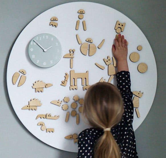 magnetic fun wall clock