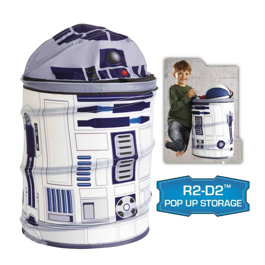 r2d2 pop up storage bin