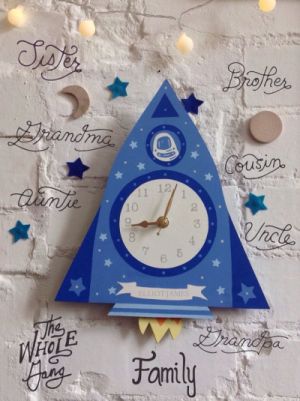 kids rocket clock