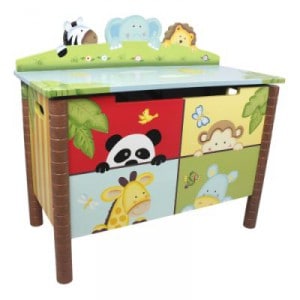 painted safari toy box