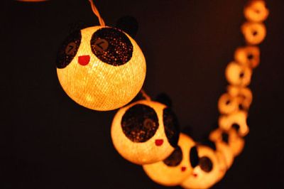 panda string lights