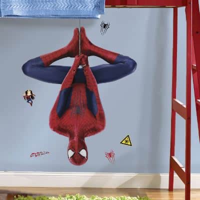 spiderman web slinging wall sticker