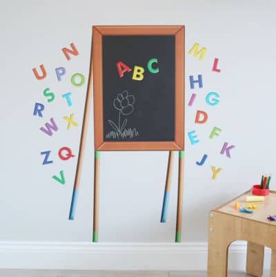 chalkboard easel wall sticker