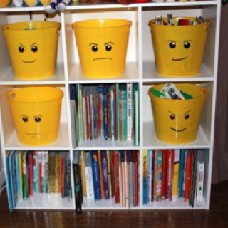 Lego Bucket Storage For Shelves!