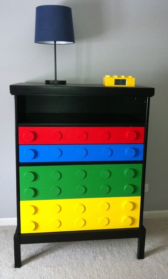 DIY Lego Drawers For Lego Themed Room!