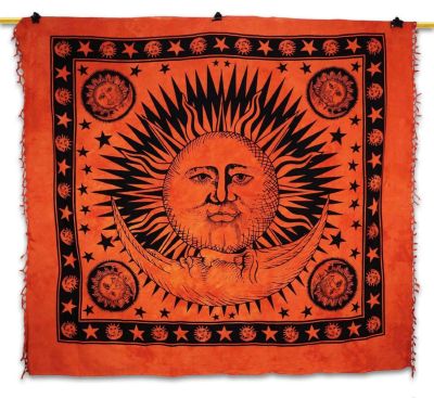 bohemian sun moon wall hanging