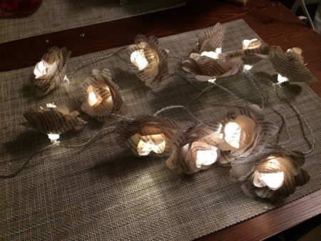 flower paper lights etsy