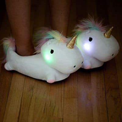 unicorn light up slippers