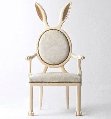 alice white rabbit chair