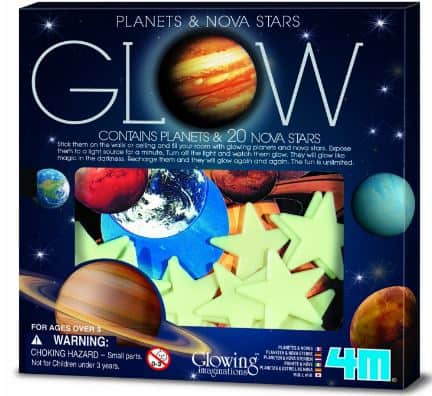 glow in the dark planets and stars space themed