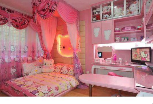 hello kitty bedroom for a little girl!