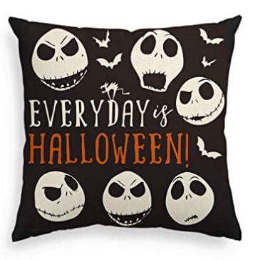 nightmare before christmas pillow, halloween bedroom ideas