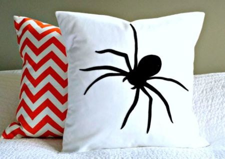 stuffed spider pillow