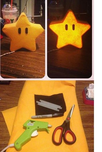 mario bros star light DIY!  For Mario Bros Themed Bedroom!