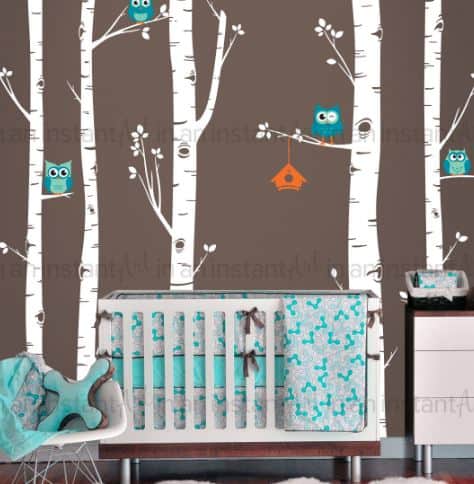 birch tree owl decal!