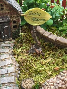 fairies welcome sign, mini fairy sign.