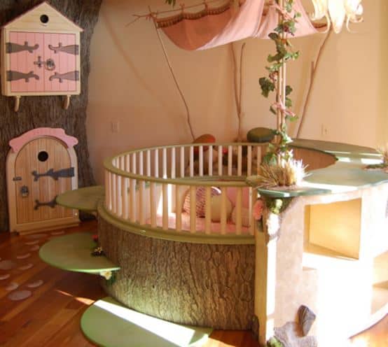 Girls fairy custom bedroom made design in pink