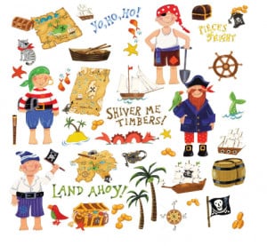 more pirate wall stickers
