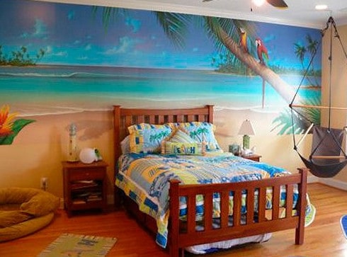 beach themed bedroom decor.