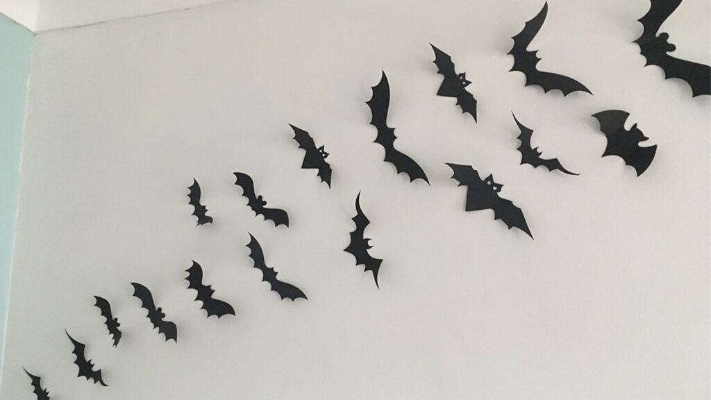 bat decoration on the wall spooky decorations