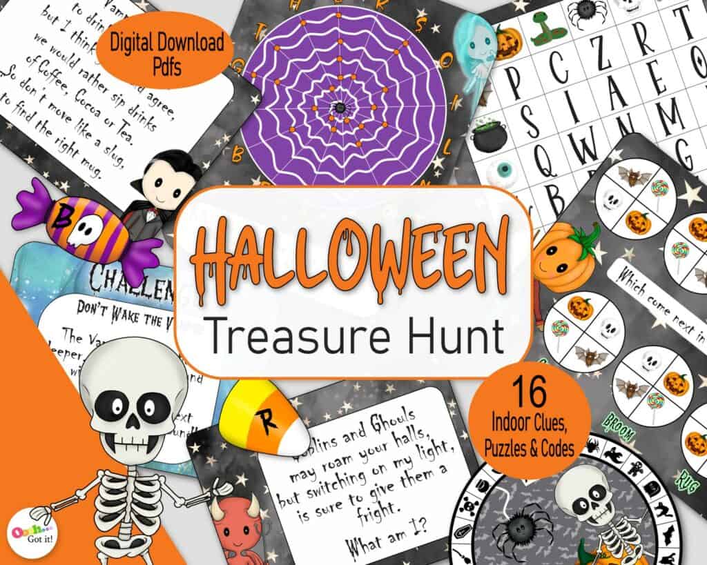 Halloween Treasure hunt for Halloween kids party ideas