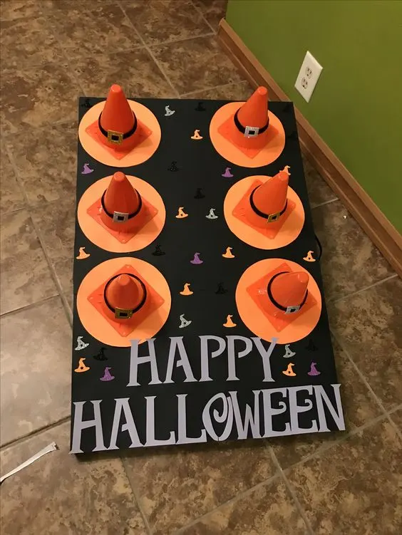 With hat ring toss halloween party games for kids